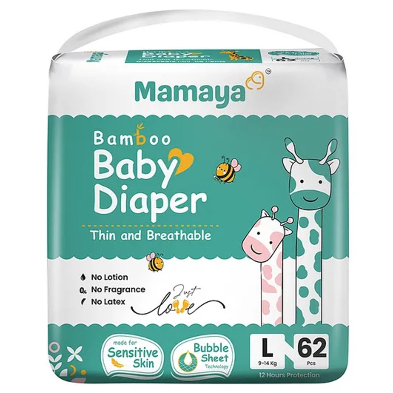 Mamaya Baby Diaper L-62 Pieces