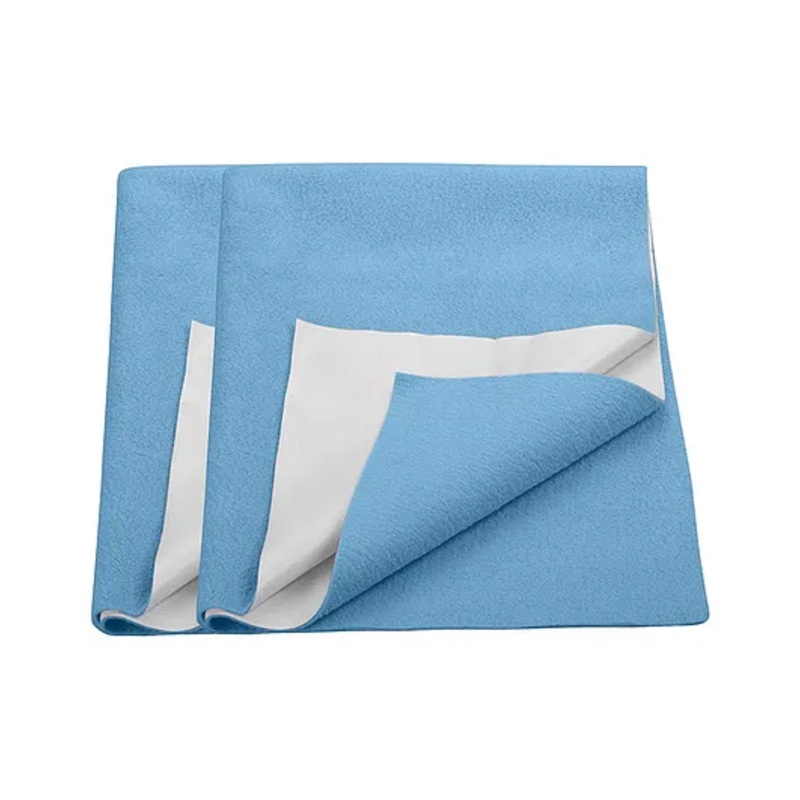 Trance Home Linen Supersoft Waterproof Baby Bed Protector Sheet for Kids Pack of 2- Small, Sky Blue
