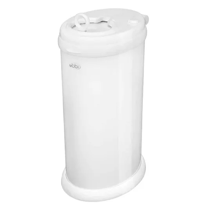 Ubbi Steel Odor Locking Diaper Pail – White