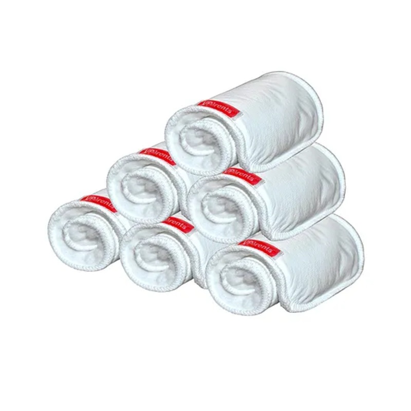 V Parents Cloth Diaper Inserts for Cloth Diaper High Absorbent 6 Layer Washable Reusable Wet Free Booster Pads Smart Dry Feel Soaker Pad Baby Diaper Liners, Pack of 6