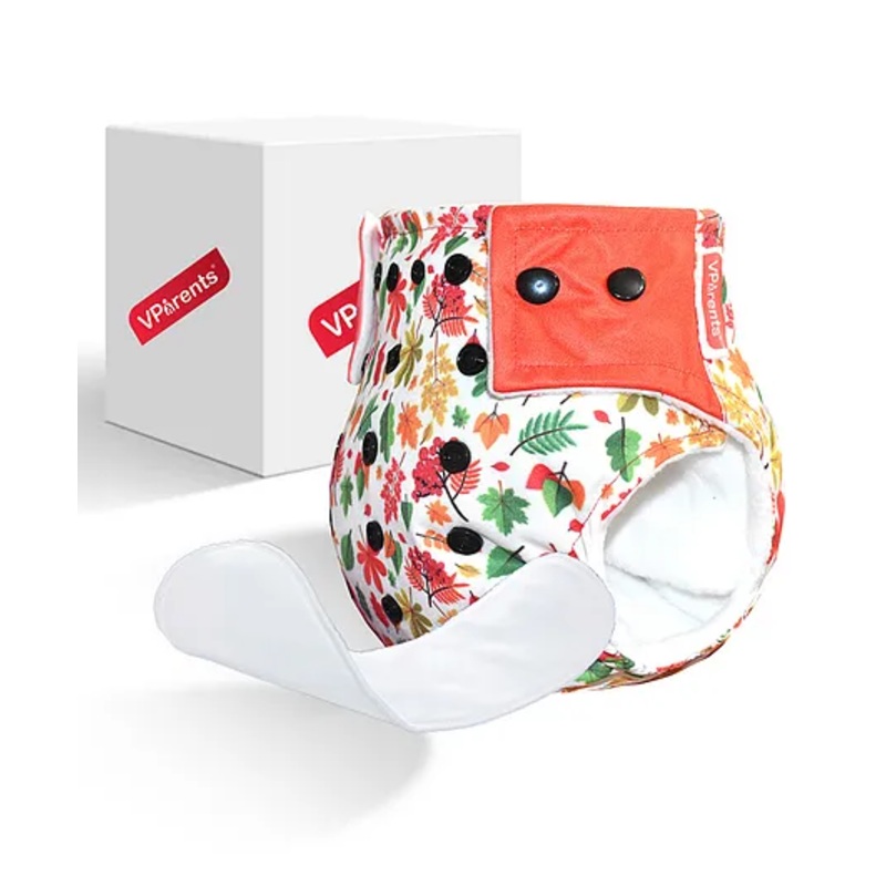 VParents Reusable and Adjustable Cloth Diapers With ultra absorbent Insert – Red