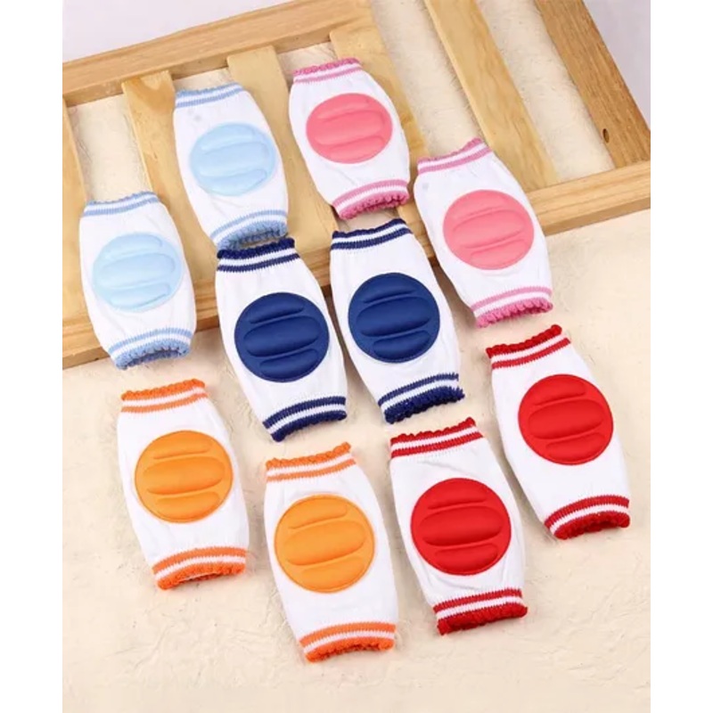 Baby Elbow & Knee Pads Set of 5 Pairs – Multicolour