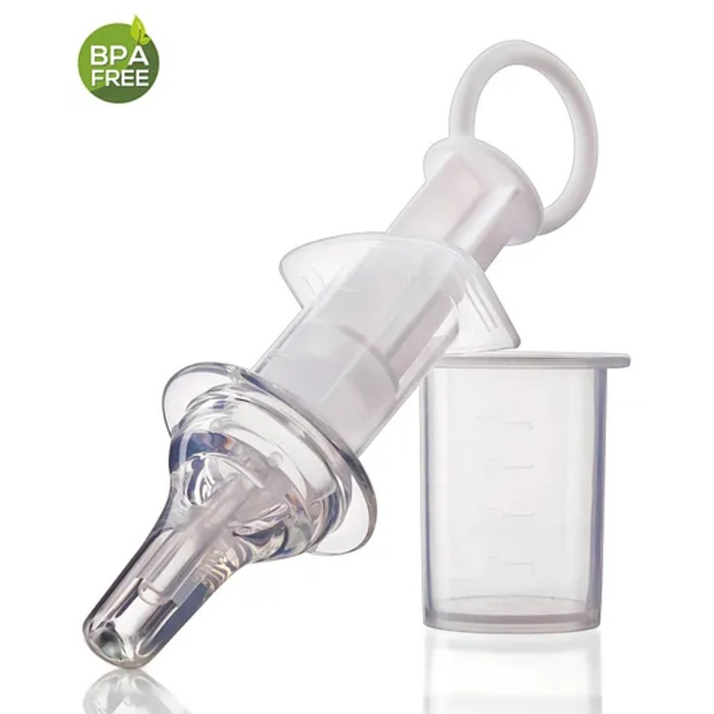 Babyhug Silicone Medicine Feeder with pacifier Cap – White