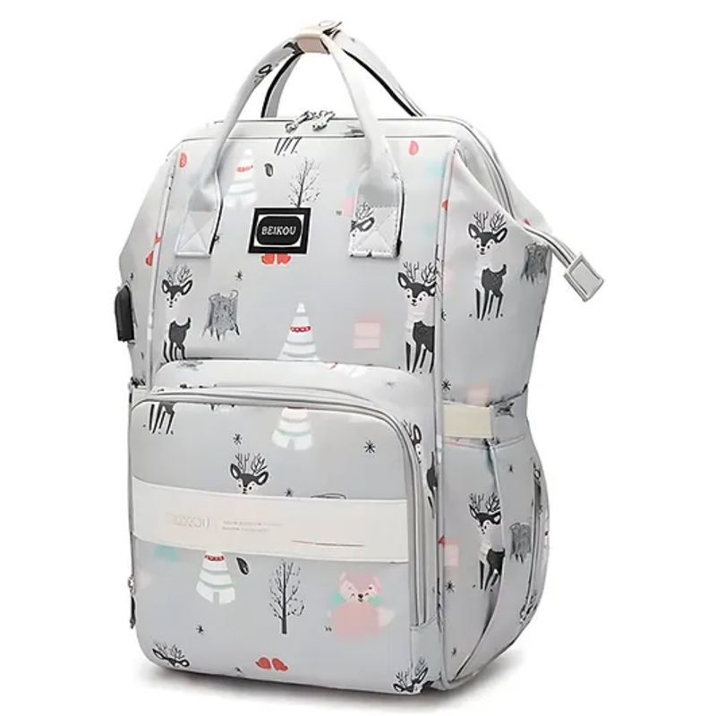COZY VIBES Multi-Function Baby Diaper Nappy Bag Mom Dad Travel Backpack Large Capacity Waterproof USB Charging Insulated Backpack- PACK OF 1- COLOR MAY VARY