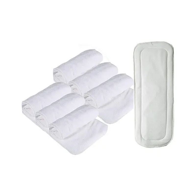 Domenico Reusable Diaper Cloth With Insert Pad Pack of 6 – White