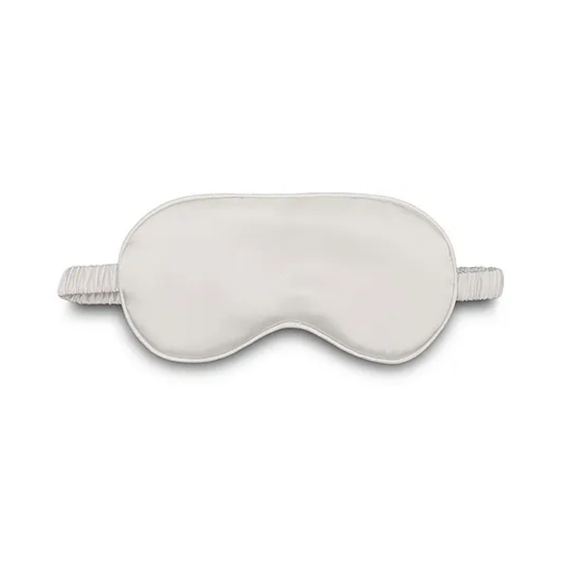 Jenna Silk Plain Sleeping Eye Mask With cooling Gel – White
