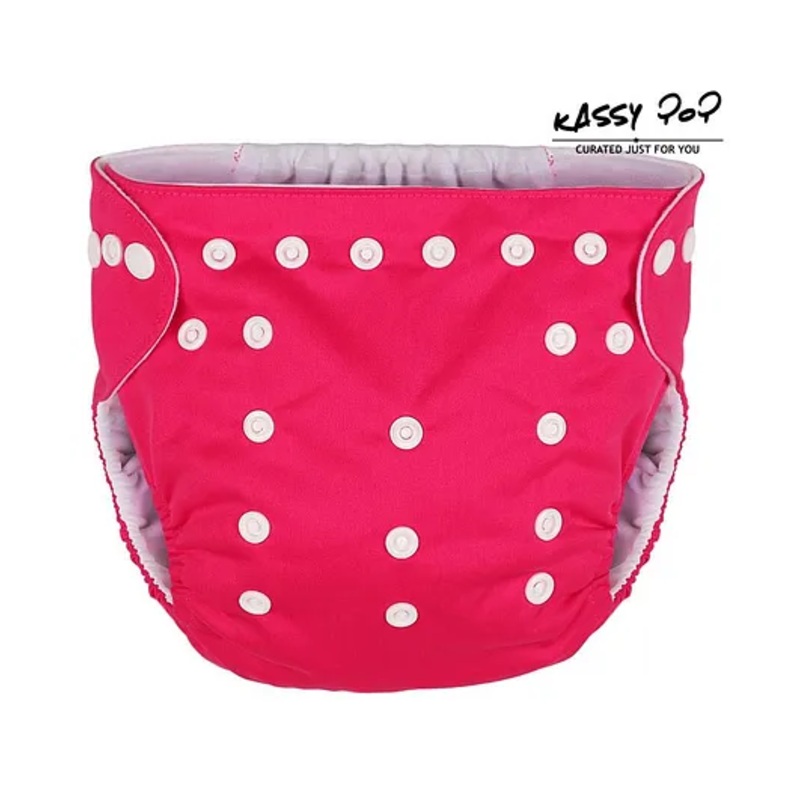Kassy Pop Reusable Diaper Cover With Cotton Absorbing Pad – Pink