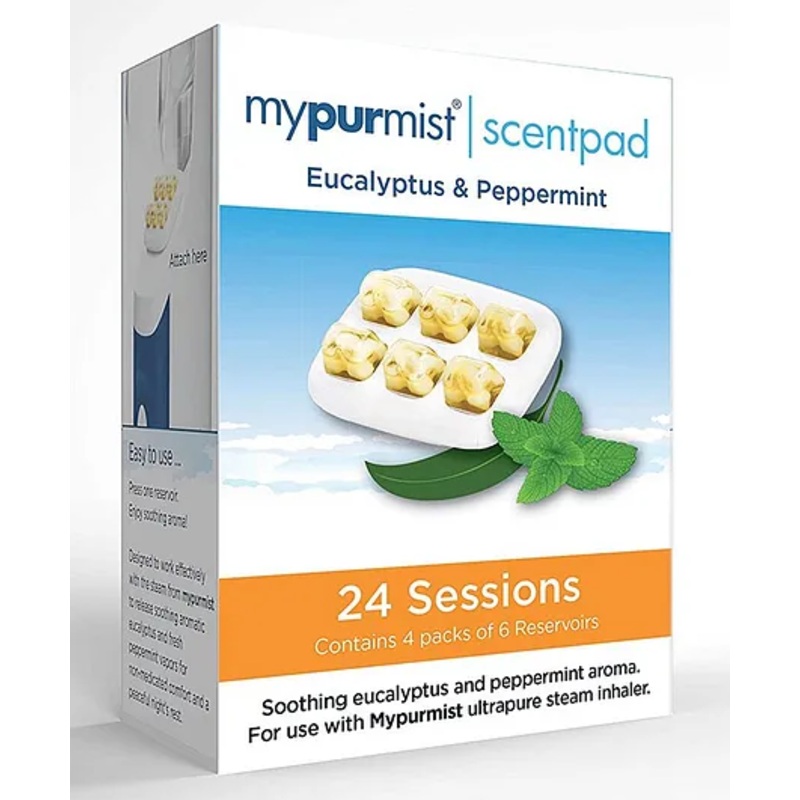 Mypurmist Scentpads Eucalyptus & Peppermint Pack of 4 – 6 Reservoirs Each
