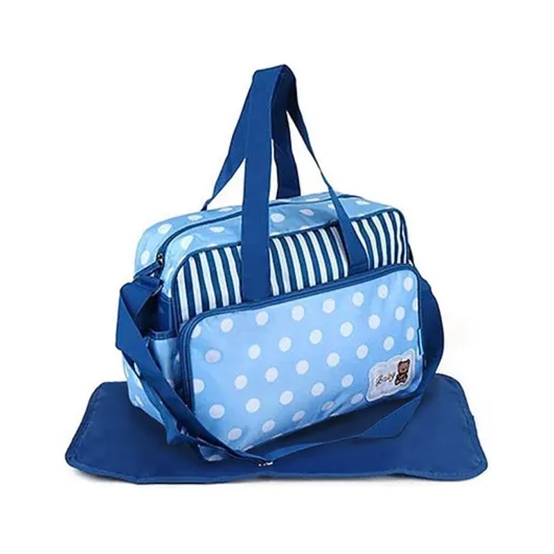 PACKNBUY Classic Baby Diaper Bag with Changing Mat – Blue