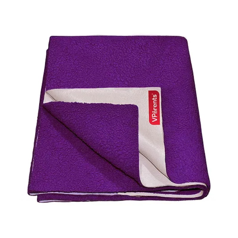 VParents Chubby Cheeks Water Proof Baby Bed Protector Reusable Dry Sheet Medium – Plum
