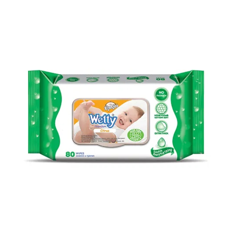 Xtra Care Wetty Wipes Citrus – 80 Pieces