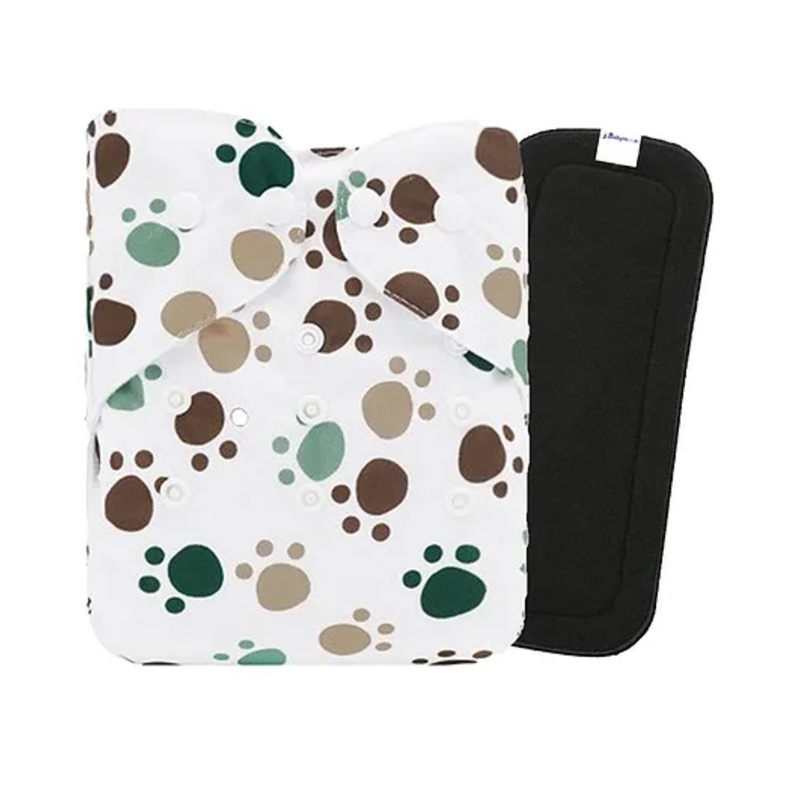 Babymoon Washable & Reusable Cloth Diaper Pocket with Insert – Brown