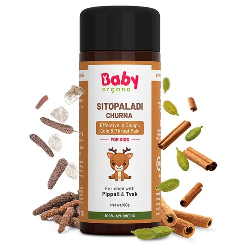 Babyorgano Sitopaladi Churna Ayurvedic Remedy for Cough & Cold – 100g