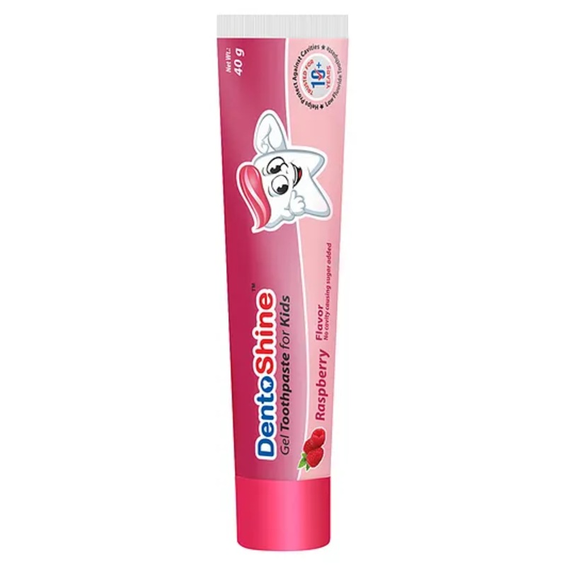 DentoShine Gel Raspberry Flavor Toothpaste for Kids – 40 g