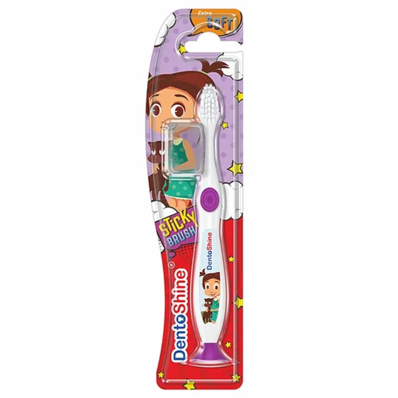 DentoShine Sticky Toothbrush – White & Purple