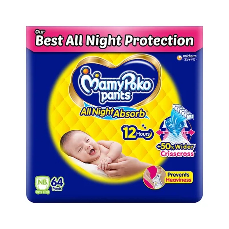 MamyPoko Pants All Night Absorb New Born – 64 pieces