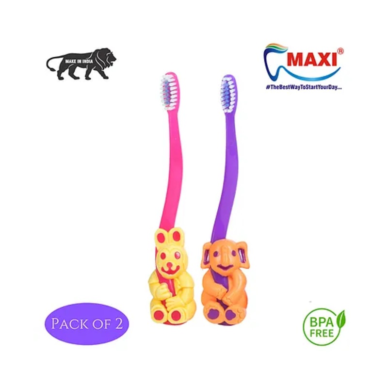 MAXI Bingo Junior Toothbrush (Pack of 2) – Colour May Vary