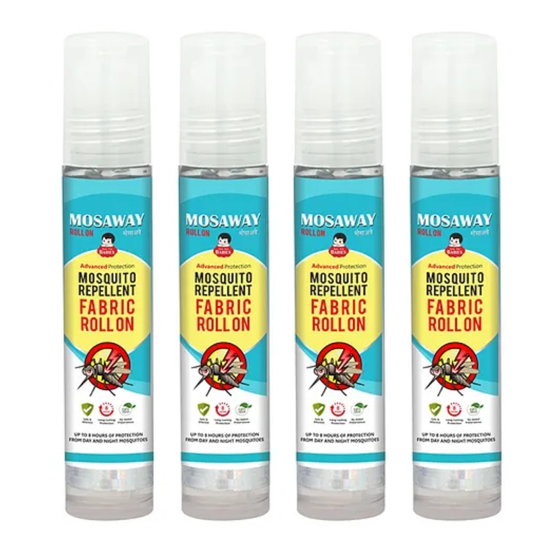MOSAWAY Mosquito Repellent Fabric Roll On Pack of 4  (4 x 10 ml)