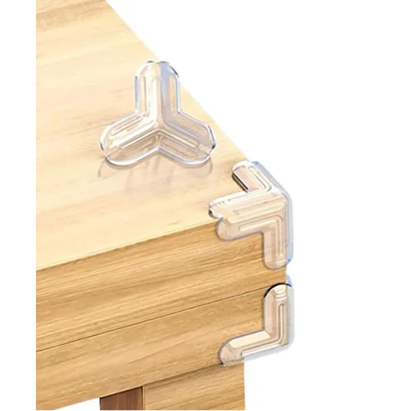 SYGA  Transparent Children’s Baby Strip Safety Table Bed Corner Gaurd Baby Proofing Corner Protector Pack of 4 – Transparent