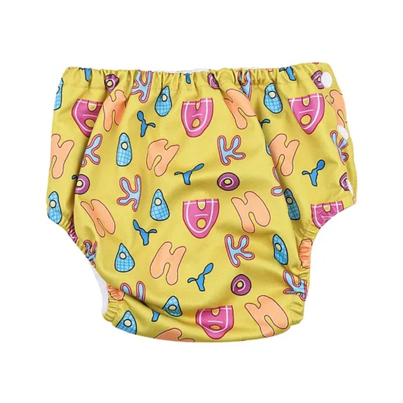 Chinmay Kids Waterproof Reusable Leakproof Adjustable Baby Swim Diaper – Yellow