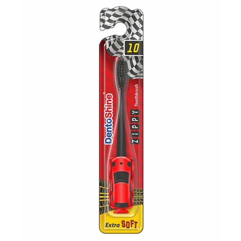 DentoShine Zippy Extra Soft Toothbrush – Red