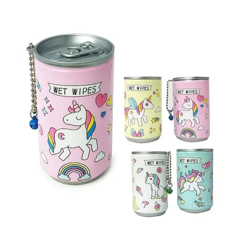 FunBlast Unicorn Wet Wipes Face Tissue Pack of 6 ( Colour May Vary)