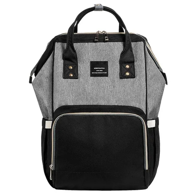 House of Quirk  Diaper Bag Maternity Backpack –  Black & Grey
