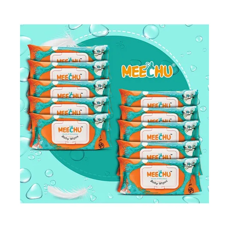 Meechu Baby Wet Wipes Pack of 10 – 72 Pieces Each