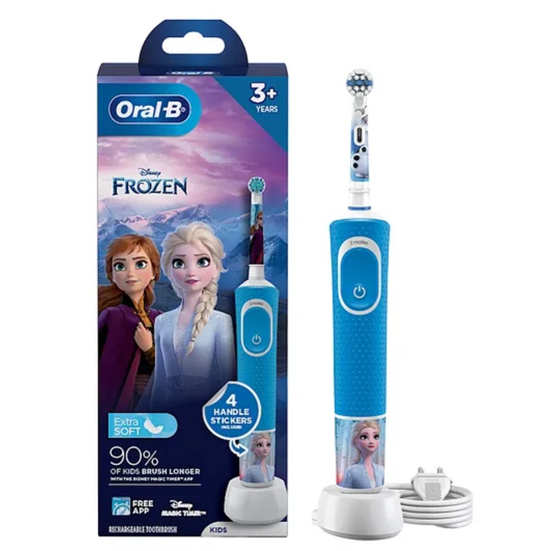 Oral-B Kids Electric Rechargeable Toothbrush Featuring Frozen Characters (Color and Print May Vary)