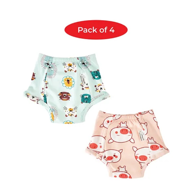 Snugkins Potty Training Pants for Kids. (Size 3, Fits 3-4 Years) – Pack 4