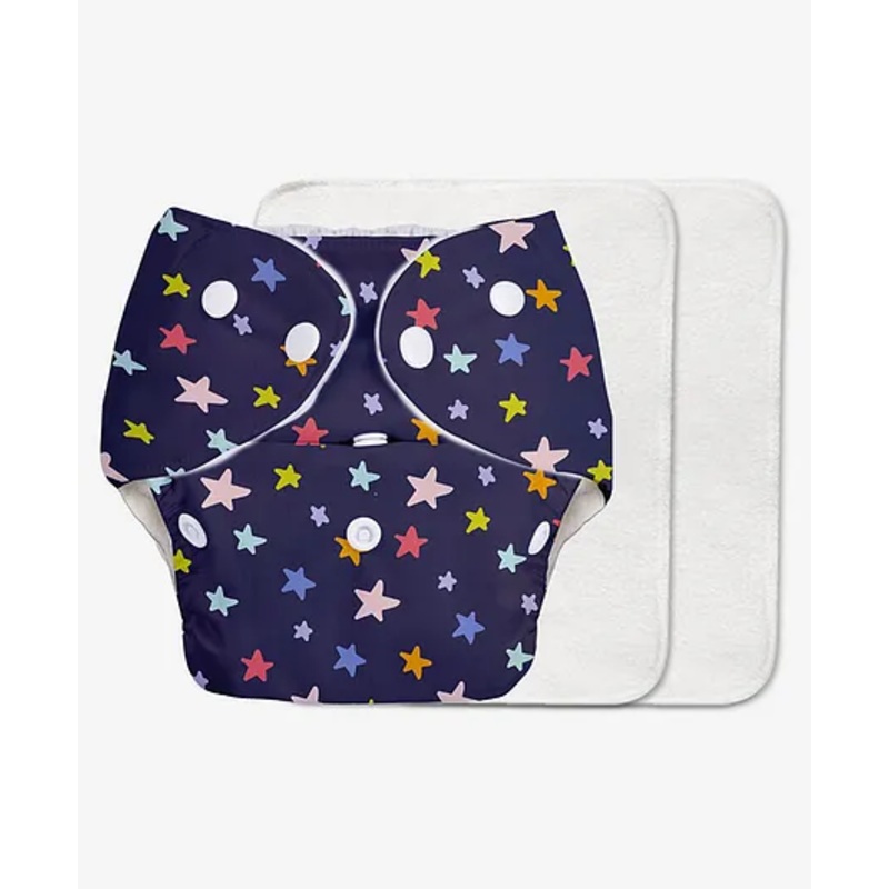 Super Bottoms Basic Reusable Cloth Diaper Star Print- Multicolor