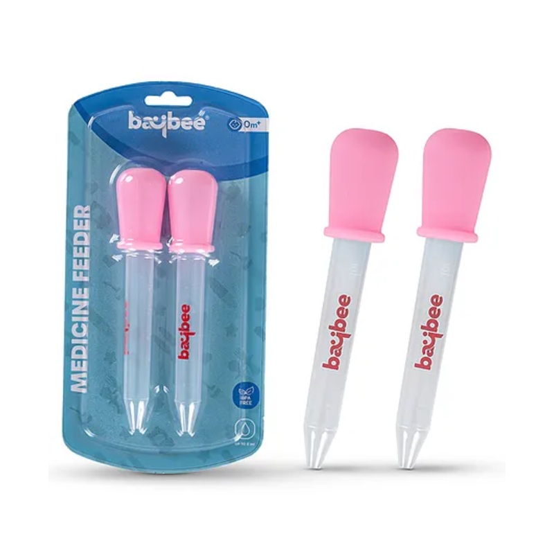 Baybee Silicone Medicine Feeder Pipette Dropper Set of 2 – Pink Blue