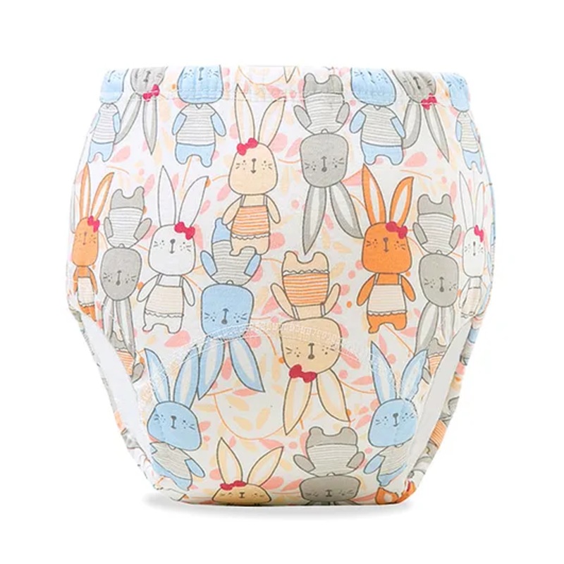 Bembika Babies Cotton Potty Training Pant Rabbit  Printed Medium – Multicolor