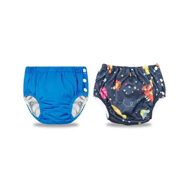 Chinmay Kids Swimming Pants Reusable Swimwear Diaper Pool Pants For Unisex (0-36 Months ) Blue, Dark Blue