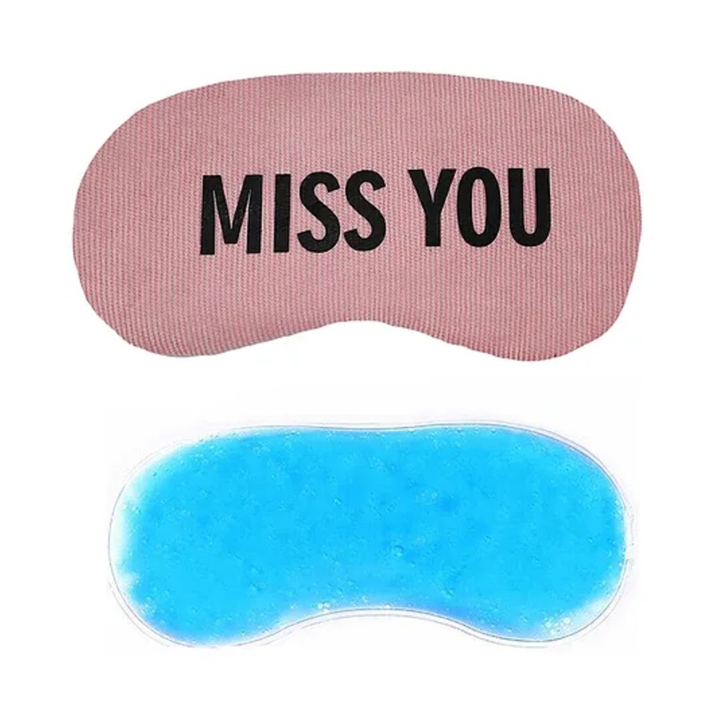 Jenna Sleeping Eye Mask With Cooling Gel Miss You Print – Pink