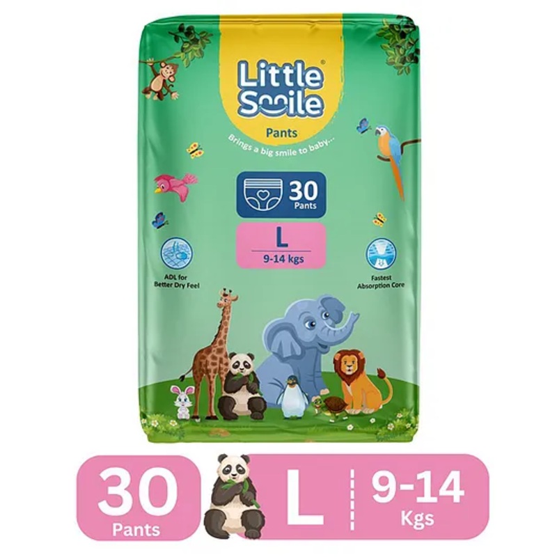 Little Smile Better Dry Feel Baby Diaper Pants – Large (30 Pieces)