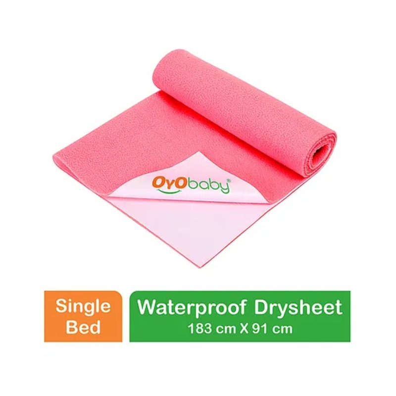 OYO BABY Waterproof Instant Dry Sheet Baby Bed Protector Extra Absorbent Crib Sheet Single Bed 183 x 91 cm (Pack of 1)