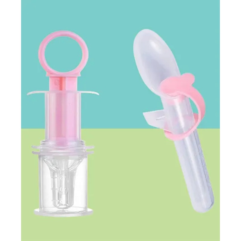 The Cheeky Kidzz Multi-Functional Baby Smart Medicine Needle Feeder Squeeze Medicine Dropper with Baby Sterilizing Medicine Dropper (PINK)