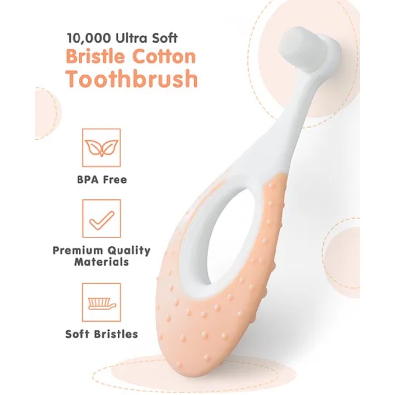 Ultra Soft Bristle Cotton Toothbrush – Orange