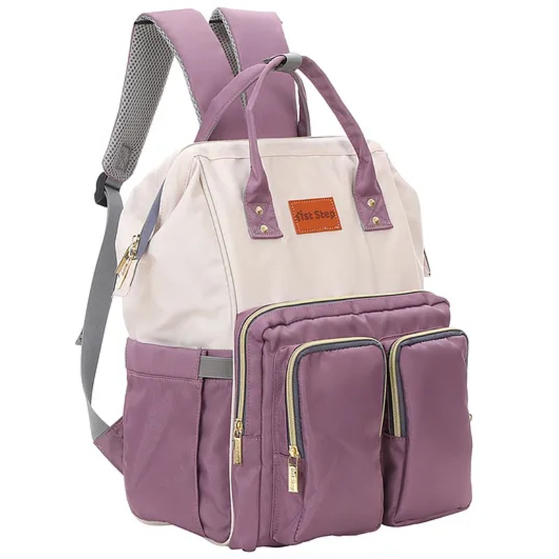 1st Step Smart And Multi-Functional Diaper Bag Backpack Diaper Bag (Purple)