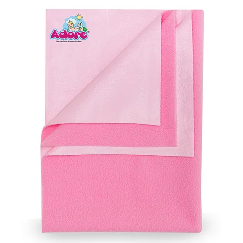 Adore Advanced Insta Dry Water Absorbent Baby Bed Protector Sheet Large – Pink