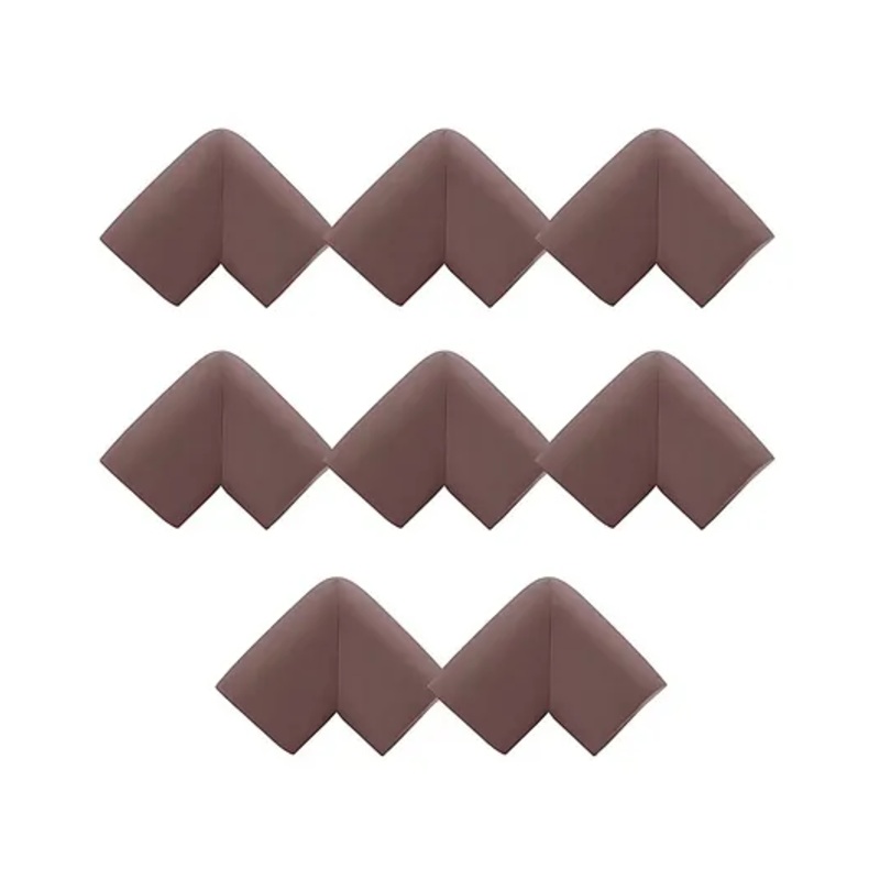 Baby Miniature L-Shaped Baby Safety Corner Protector Pack Of 8 – Brown