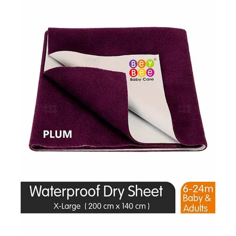 BeyBee Quickly Dry Waterproof Extra Large Size Bed Protector Sheet – Plum