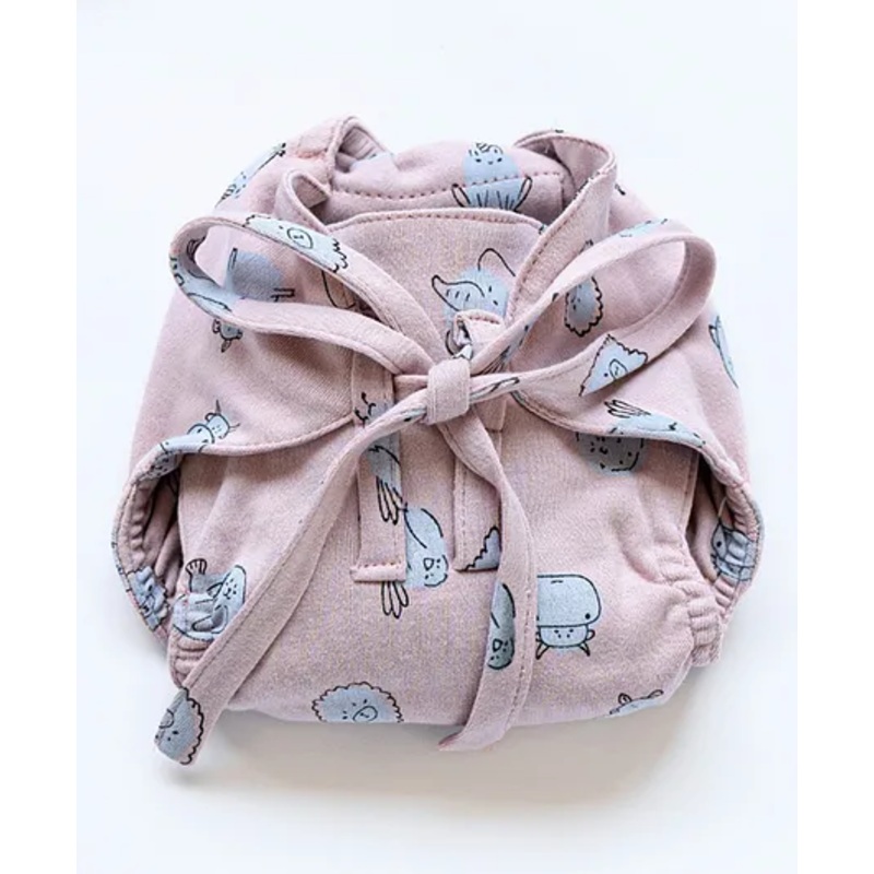 Cocoon Care Unisex bamboo knitted fabric Rose cloth nappy with extra padding for Baby 0 to 6 Months
