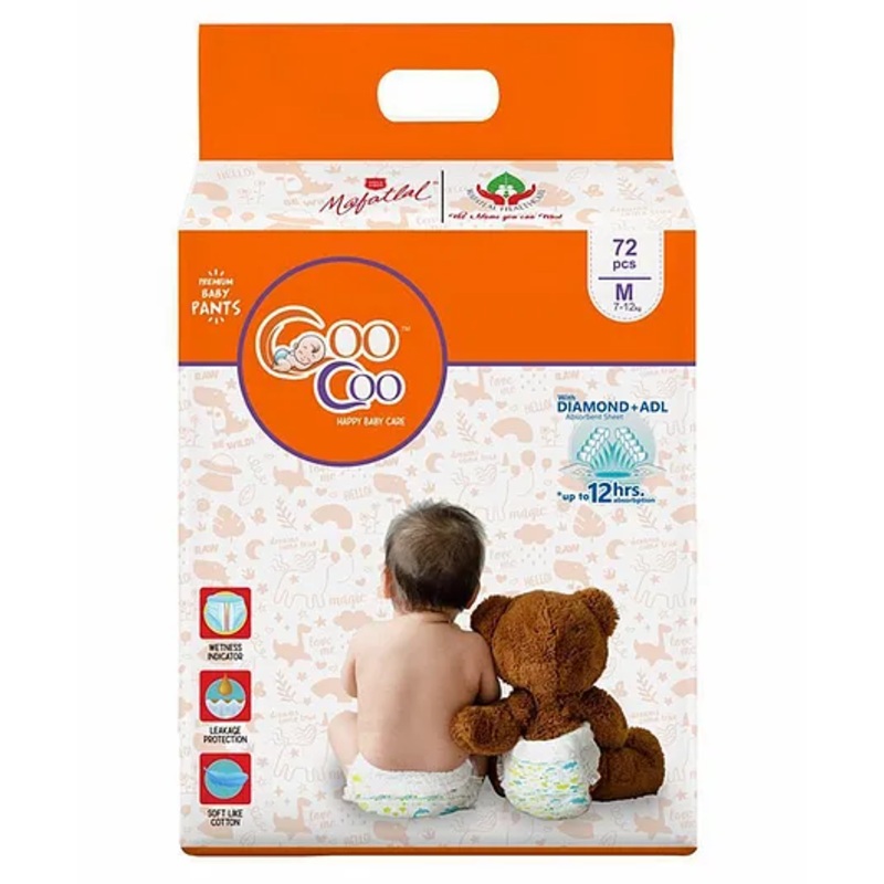 Coo Coo Baby Pullup Diaper Pants – M (72 Pieces)