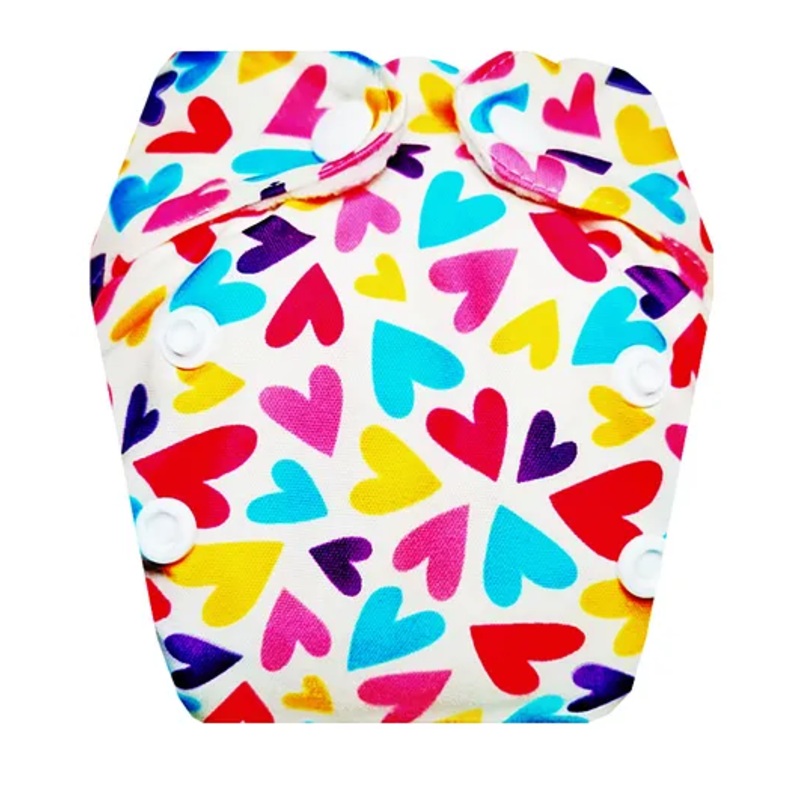 Dumbledo Premium Newborn Cloth Diaper with Integrated Cotton Insert – Antibacterial, Hypoallergenic, Smell-Free – Adjustable Fit for 0 to 6 months, Pack of 1