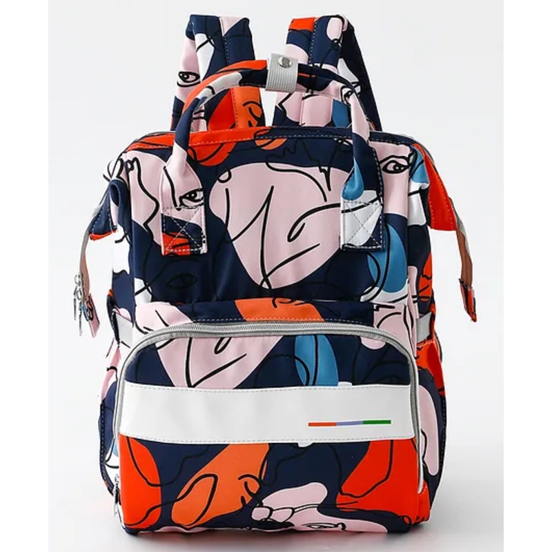 Fab N Funky Color Pop Art Multipurpose Diaper Backpack – Navy