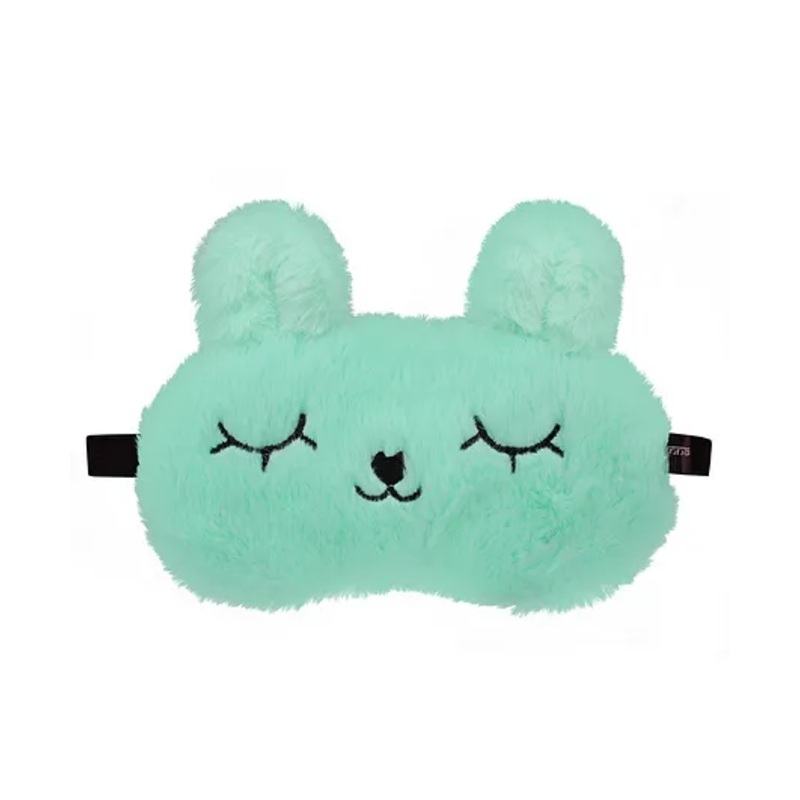 Jenna Fur Bunny Green Cute Sleeping Eye Mask