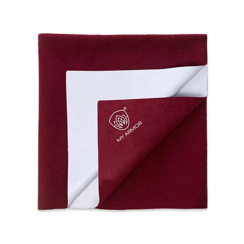 MY ARMOR Waterproof Dry Bed Protector Sheet Medium- Maroon