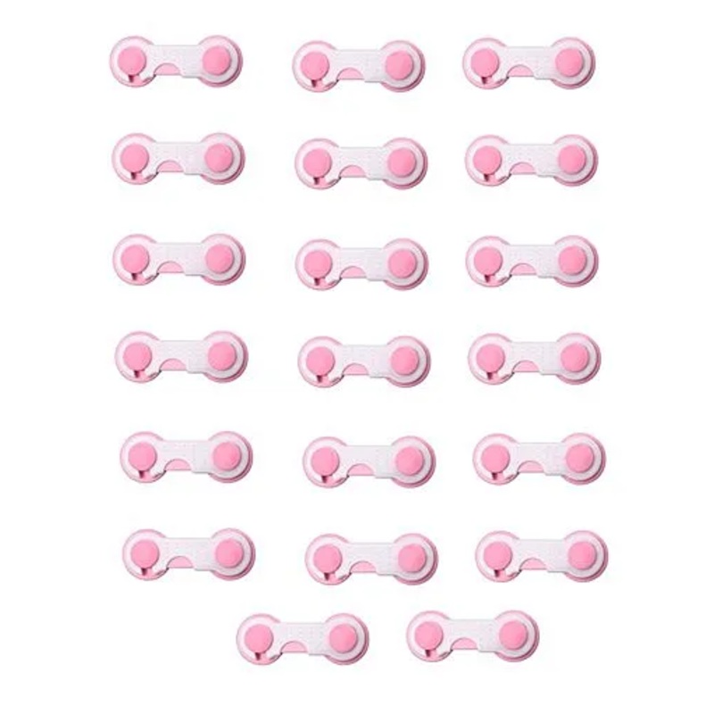 Syga Baby Safety Locks With Adjustable Straps Pack of 20 – Pink